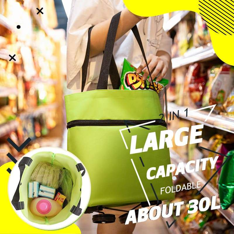 🛒 Składany wózek na zakupy 2w1 – 50% ZNIŻKI! OFERTA LIMITOWANA!💪✨ Lekki, składany i pojemny – Funkcja 2w1: torba + wózek. Łatwy w przenoszeniu i przechowywaniu. Twoje zakupy będą lżejsze! 🛍️
