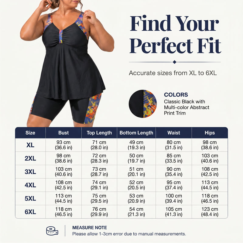 👙🏖️ Damski strój kąpielowy w stylu tankini o luźnym kroju, składający się z topu i szortów ✨