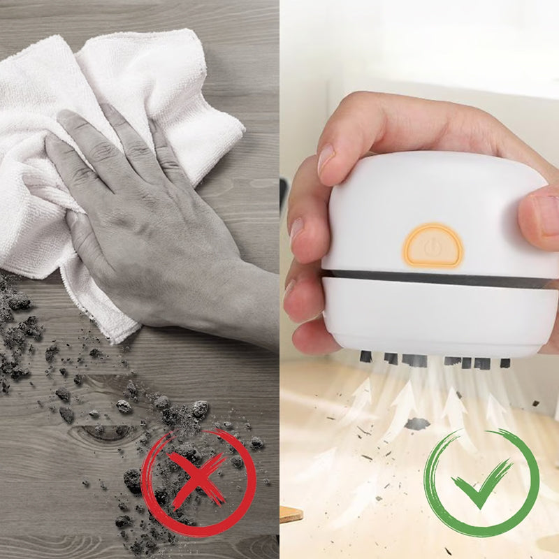 🧹✨ Przenośny mini odkurzacz biurkowy – szybkie czyszczenie klawiatury, biurka i samochodu