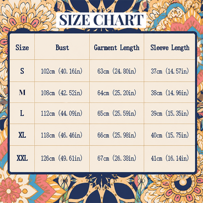 🔥Wyprzedaż na ostatni dzień – 60% taniej!!💝Damska bluzka w stylu boho z dekoltem w serek i wzorem – luźna koszula na lato
