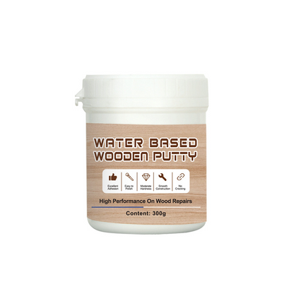 🔥50% RABATT NU! Vattenbaserad träspackel 300g – vit fyllningspasta för skåp, golv, dörrar och möbler – tränyanser & sprickresistent 🛠️✨