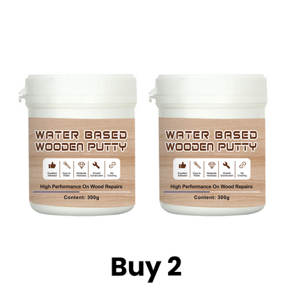 🔥50% RABATT NU! Vattenbaserad träspackel 300g – vit fyllningspasta för skåp, golv, dörrar och möbler – tränyanser & sprickresistent 🛠️✨