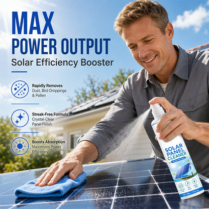 🛒 Teraz 50% taniej! ☀️ Zaawansowany spray do czyszczenia paneli słonecznych – Skutecznie usuwa zabrudzenia i zwiększa uzysk energii – Łatwy w użyciu produkt do stosowania na zewnątrz 💧