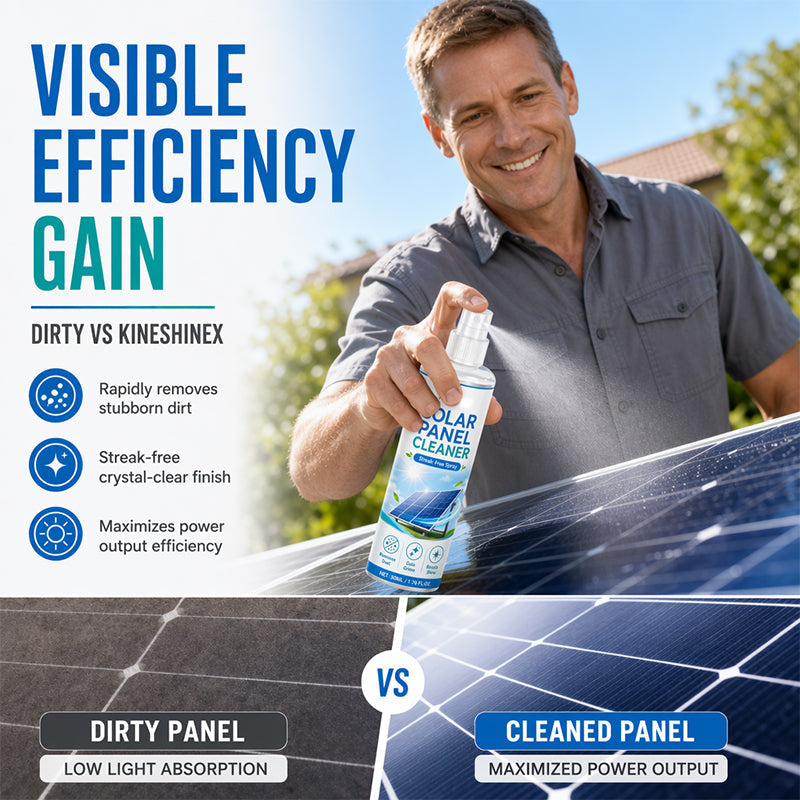 🛒 Teraz 50% taniej! ☀️ Zaawansowany spray do czyszczenia paneli słonecznych – Skutecznie usuwa zabrudzenia i zwiększa uzysk energii – Łatwy w użyciu produkt do stosowania na zewnątrz 💧
