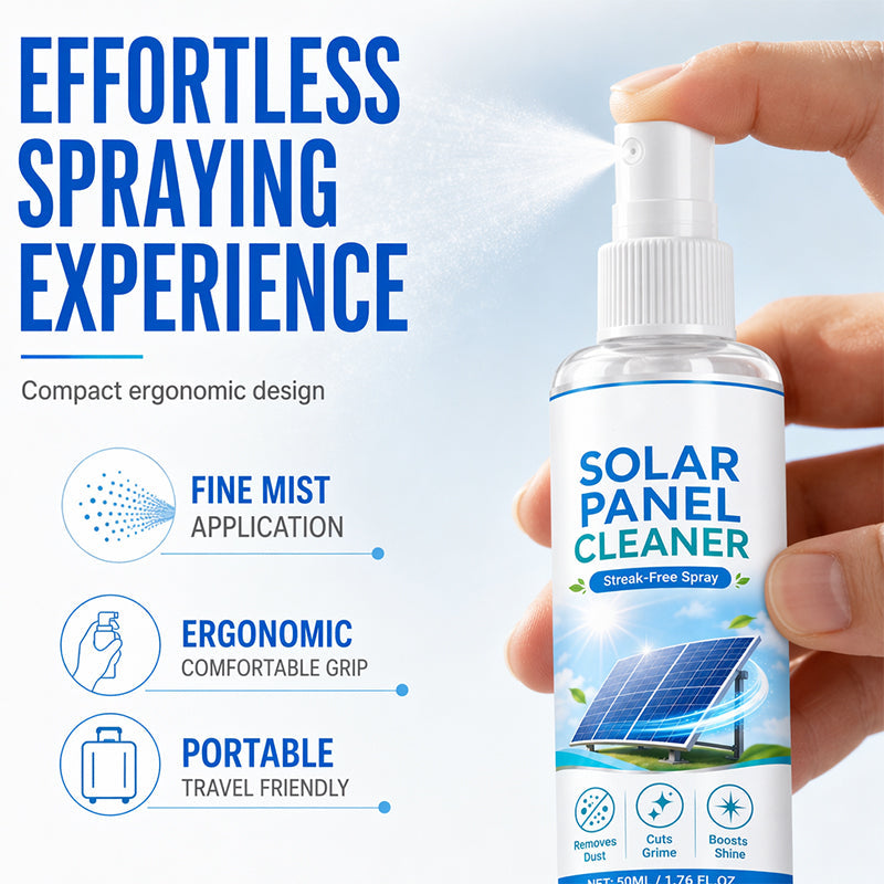 🛒 Teraz 50% taniej! ☀️ Zaawansowany spray do czyszczenia paneli słonecznych – Skutecznie usuwa zabrudzenia i zwiększa uzysk energii – Łatwy w użyciu produkt do stosowania na zewnątrz 💧