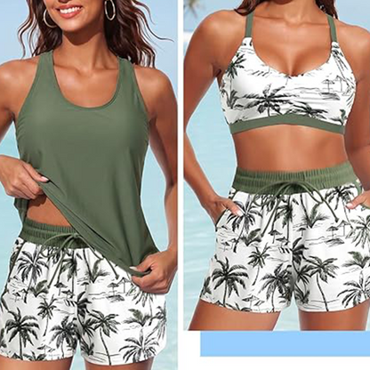 🔥 Gorąca wyprzedaż 2026 – 50% ZNIŻKI ✨⚡ Ponad 50 000 sprzedanych! 🎁 Damski 3-częściowy zestaw tankini z szortami 👙