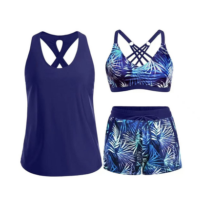 🔥 Gorąca wyprzedaż 2026 – 50% ZNIŻKI ✨⚡ Ponad 50 000 sprzedanych! 🎁 Damski 3-częściowy zestaw tankini z szortami 👙