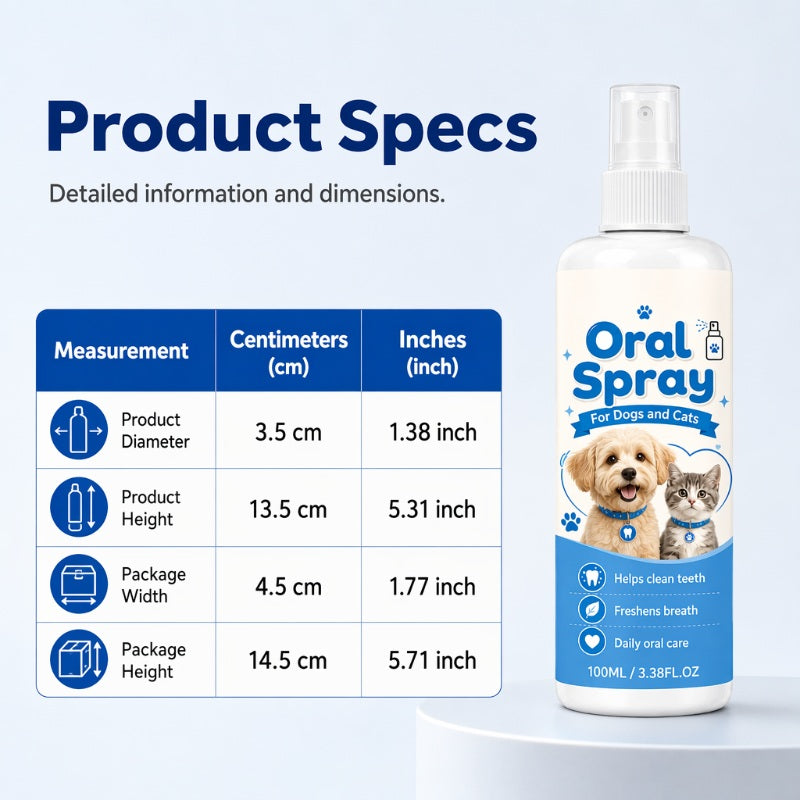 Spray do czyszczenia jamy ustnej dla zwierząt 100 ml