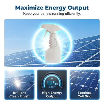 🔥Hot Sale 50% OFF🔥 Solar Panel Cleaner Spray – High-Efficiency, Streak-Free, Biodegradable, 32oz Makes 150Gal ☀️