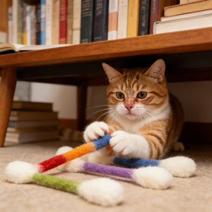 😻Interactive Swab Cat Toy with Catnip