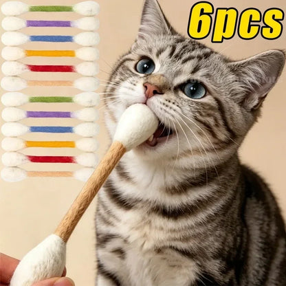 😻Interactive Swab Cat Toy with Catnip