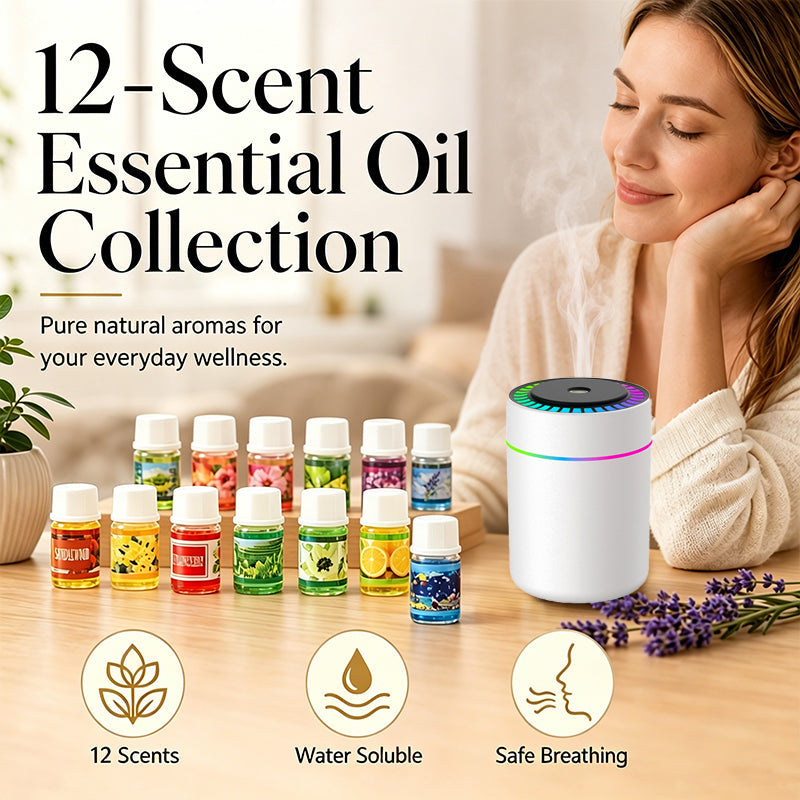 🔥Ograniczona oferta 50% taniej! 🎁🌺Świeży zapach poprawia nastrój!🌷Zestaw 12 olejków eterycznych rozpuszczalnych w wodzie
