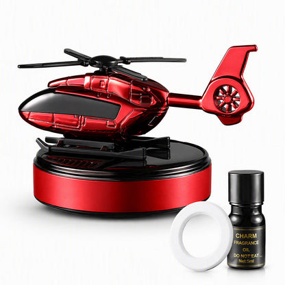🚗 Solarny dyfuzor zapachowy w kształcie helikoptera – obraca się w świetle, wymienne wkłady zapachowe, do samochodu i domu ✨🚁