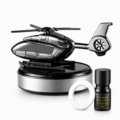 🚗 Solarny dyfuzor zapachowy w kształcie helikoptera – obraca się w świetle, wymienne wkłady zapachowe, do samochodu i domu ✨🚁