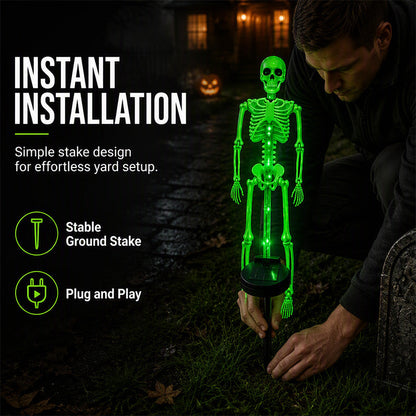 💀 Wielka wyprzedaż na Halloween 💞 Ponad 50 tys. sprzedanych sztuk!! 🎃 Solarne lampy ogrodowe w kształcie czaszek, świecące upiornym, zmiennym światłem 👻 Idealne do ogrodu, na ganek i ścieżkę! 🪦💡