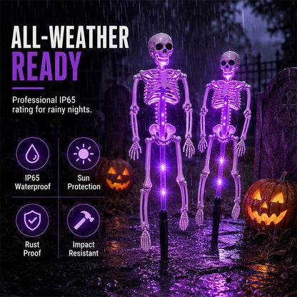 💀 Wielka wyprzedaż na Halloween 💞 Ponad 50 tys. sprzedanych sztuk!! 🎃 Solarne lampy ogrodowe w kształcie czaszek, świecące upiornym, zmiennym światłem 👻 Idealne do ogrodu, na ganek i ścieżkę! 🪦💡