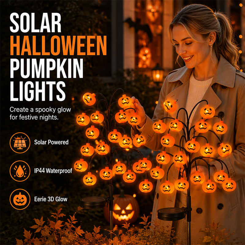 🎃🦇 50% ZNIŻKI!👻Wodoodporne lampki solarne w kształcie dyni na Halloween