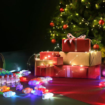 🔥Wielka wyprzedaż –50%🔥 Kolorowe mini-lampki LED na palec – świecące gadżety imprezowe z elastyczną opaską