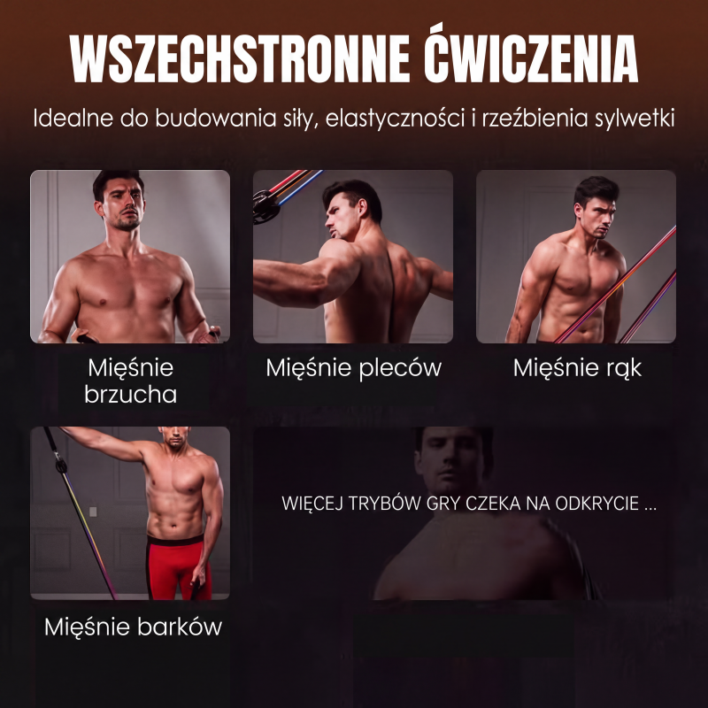 🏋️ Zestaw lin oporowych 14-częściowy – 50% ZNIŻKI! OFERTA LIMITOWANA!🔥✨Elastyczne taśmy z uchwytami – idealne do treningu siłowego, rozciągania i rehabilitacji w domu. Zastępuje całą siłownię w jednym zestawie! 💪