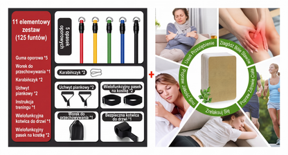 🏋️ Zestaw lin oporowych 14-częściowy – 50% ZNIŻKI! OFERTA LIMITOWANA!🔥✨Elastyczne taśmy z uchwytami – idealne do treningu siłowego, rozciągania i rehabilitacji w domu. Zastępuje całą siłownię w jednym zestawie! 💪