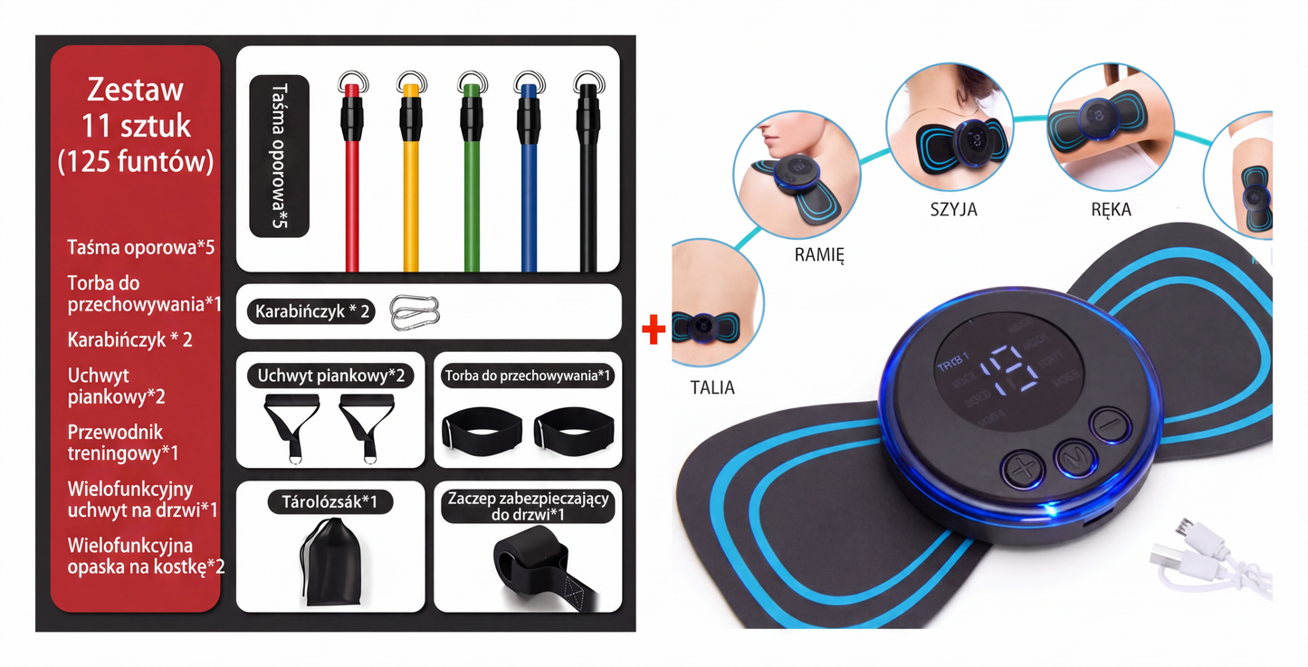 🏋️ Zestaw lin oporowych 14-częściowy – 50% ZNIŻKI! OFERTA LIMITOWANA!🔥✨Elastyczne taśmy z uchwytami – idealne do treningu siłowego, rozciągania i rehabilitacji w domu. Zastępuje całą siłownię w jednym zestawie! 💪
