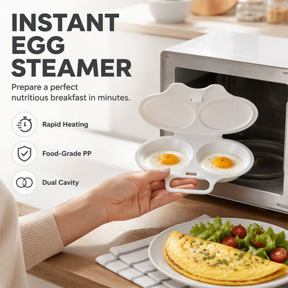 🍳 Foremka do jajek w mikrofalówce – 50% ZNIŻKI! KUP 1 → 1 GRATIS! OFERTA LIMITOWANA!🥚💨Z pokrywką i uchwytem – gotuje jajka na miękko i twardo w kilka minut. Twój poranek nigdy nie był prostszy! ✨