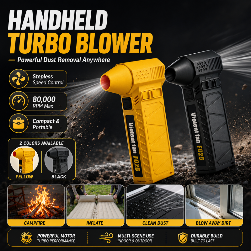 ⏰50% taniej⏰ Dmuchawa Turbo – płynna regulacja prędkości, lekka (424 g) – usuwa śnieg i kurz, pompuje materace – kompaktowa i potężna! 🔧