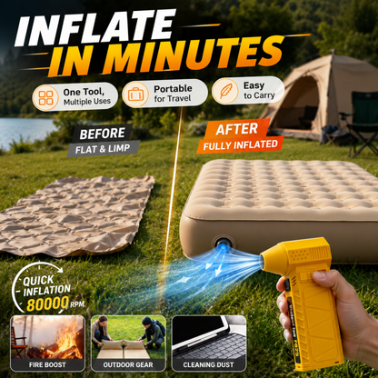 ⏰50% taniej⏰ Dmuchawa Turbo – płynna regulacja prędkości, lekka (424 g) – usuwa śnieg i kurz, pompuje materace – kompaktowa i potężna! 🔧