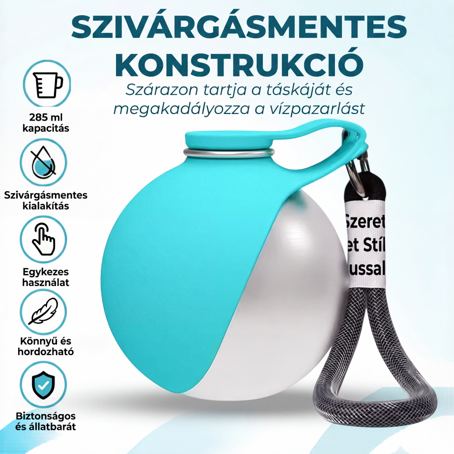 🐕💧 Przenośna butelka do pojenia psów „2 w 1” dla psów małych ras – szczelna i kompaktowa
