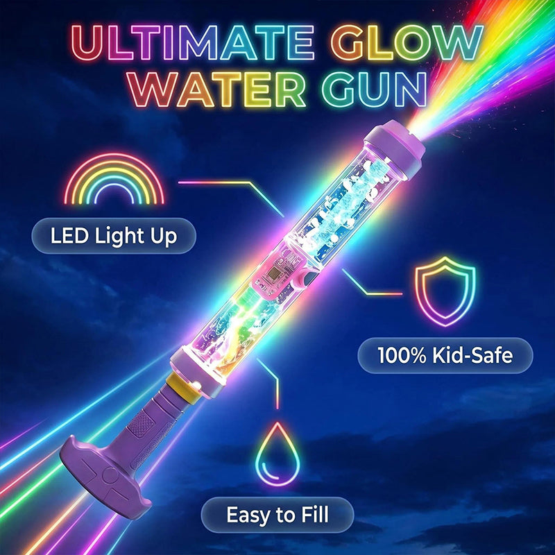 💦✨ Świecący pistolet na wodę LED z efektem pulsowania