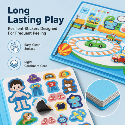 Kids Magnetic Quiet Book Folding Puzzle Scene Early Educational Toy for Boys Girls