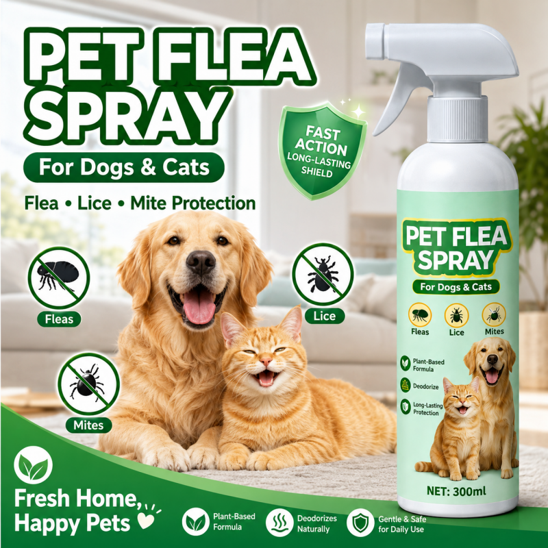 🥳HIT 2026 ROKU🥳 Spray na pchły dla zwierząt – na bazie roślin, delikatny, a zarazem skuteczny – odstrasza pasożyty, neutralizuje nieprzyjemne zapachy – bezpieczny w razie zlizania! 🛡️💨