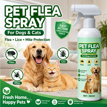 🥳HIT 2026 ROKU🥳 Spray na pchły dla zwierząt – na bazie roślin, delikatny, a zarazem skuteczny – odstrasza pasożyty, neutralizuje nieprzyjemne zapachy – bezpieczny w razie zlizania! 🛡️💨