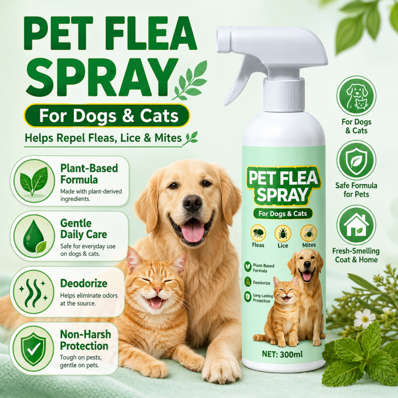 🥳HIT 2026 ROKU🥳 Spray na pchły dla zwierząt – na bazie roślin, delikatny, a zarazem skuteczny – odstrasza pasożyty, neutralizuje nieprzyjemne zapachy – bezpieczny w razie zlizania! 🛡️💨