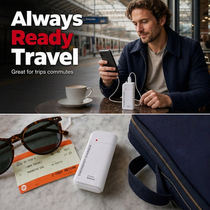 💥 Kup 1 i otrzymaj 1 gratis + 50% ZNIŻKI! 🥳 Przenośny awaryjny power bank do telefonu zasilany bateriami AA z latarką LED 🔋🔦💡
