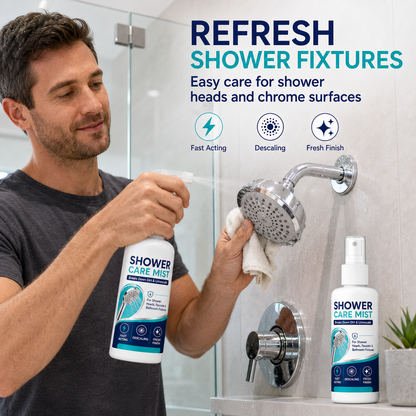 🚿✨Spray do szybkiego usuwania kamienia pod prysznicem – rozpuszcza uporczywe osady mineralne i ślady po twardej wodzie. Przywraca przepływ wody i blask – wystarczy spryskać i przetrzeć! 🧼💪