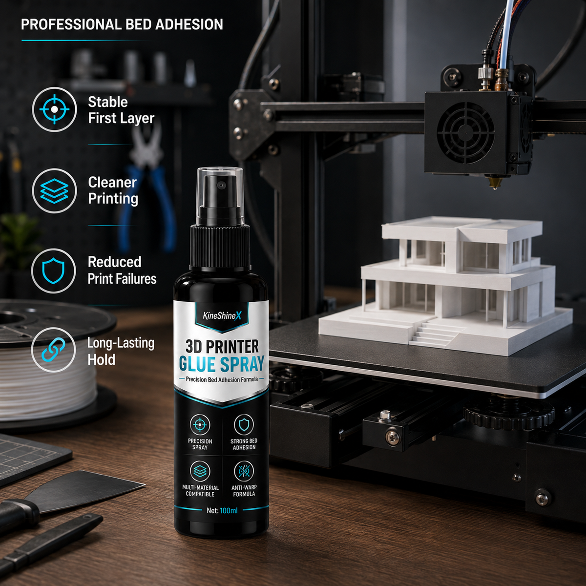 Spray zapobiegający odkształceniom wydruków 3D