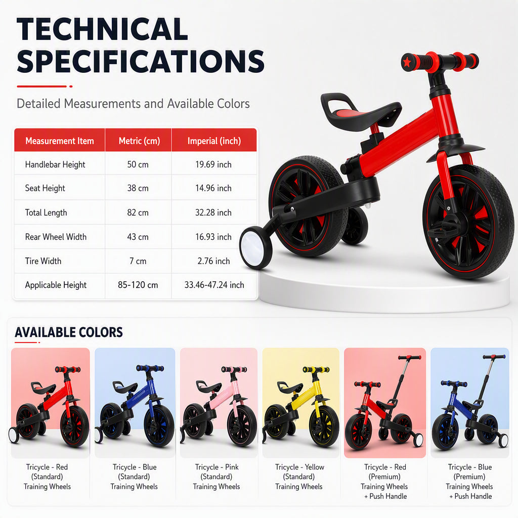 🚲 Teraz 50% taniej! 🌈 Rowerek 3 w 1: trójkołowy i biegowy dla dzieci – radosna zabawa, stabilność i możliwość dostosowania 👶✨