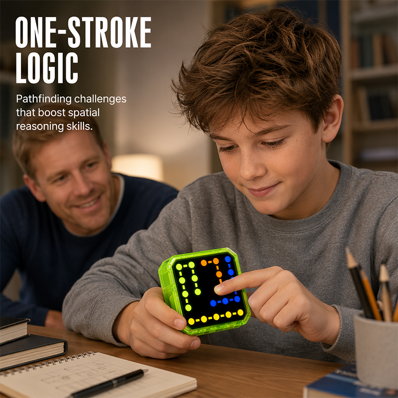 Twoje dziecko spędza zbyt dużo czasu przed smartfonem? – 3w1 logiczna gra z diodami LED – wypróbuj interaktywną zabawkę edukacyjną bez ekranu. Na pobranie! 📱