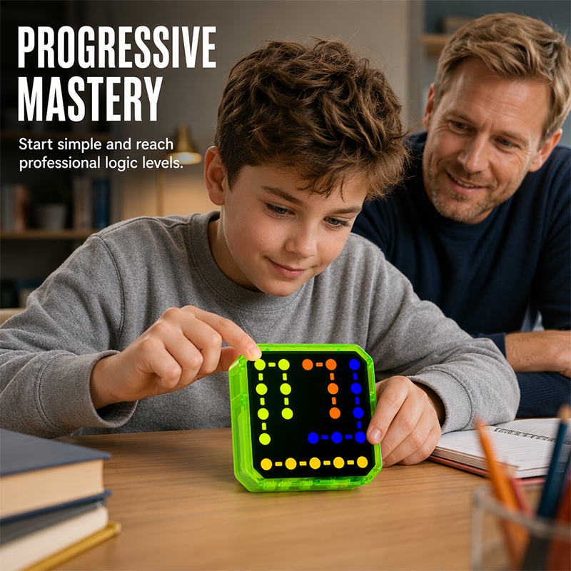 Twoje dziecko spędza zbyt dużo czasu przed smartfonem? – 3w1 logiczna gra z diodami LED – wypróbuj interaktywną zabawkę edukacyjną bez ekranu. Na pobranie! 📱