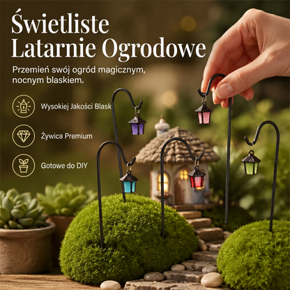 🏠 Świecąca retro lampa ogrodowa na paliku w kształcie lampionu