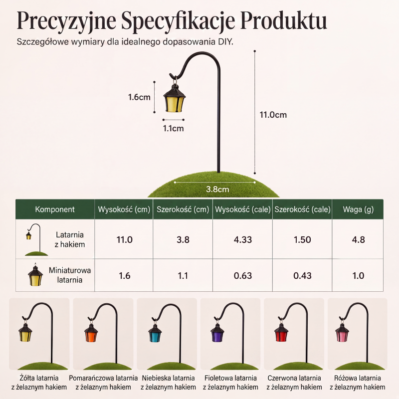 🏠 Świecąca retro lampa ogrodowa na paliku w kształcie lampionu