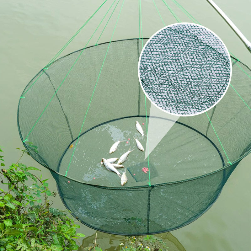 Portable Foldable Hand Casting Fishing Net with RopePrzenośna, składana sieć wędkarska typu rzutka z linką