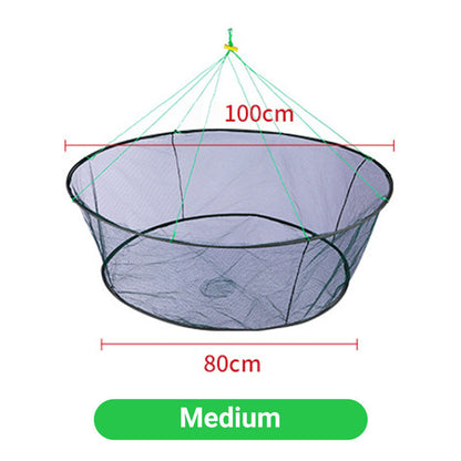 Portable Foldable Hand Casting Fishing Net with RopePrzenośna, składana sieć wędkarska typu rzutka z linką