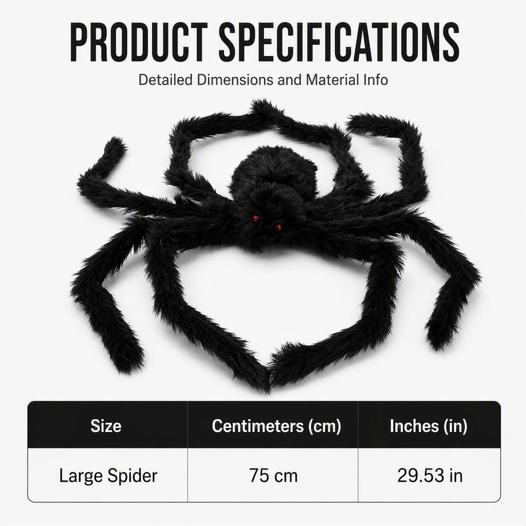 Gigantyczny pająk do dekoracji zewnętrznych na Halloween