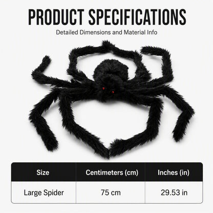 Gigantyczny pająk do dekoracji zewnętrznych na Halloween