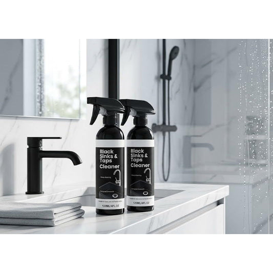🚿 Spray do usuwania kamienia z czarnych zlewozmywaków, baterii i armatury