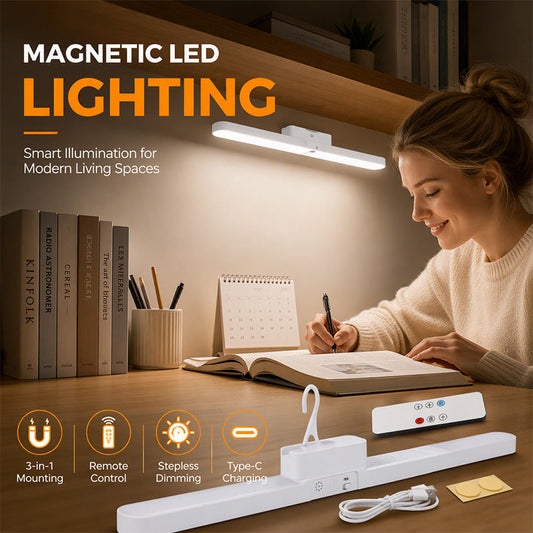 ⏳Oferta ograniczona czasowo: 50% taniej⏰ Magnetyczna lampka do czytania LED z akumulatorem🧲🪝💡