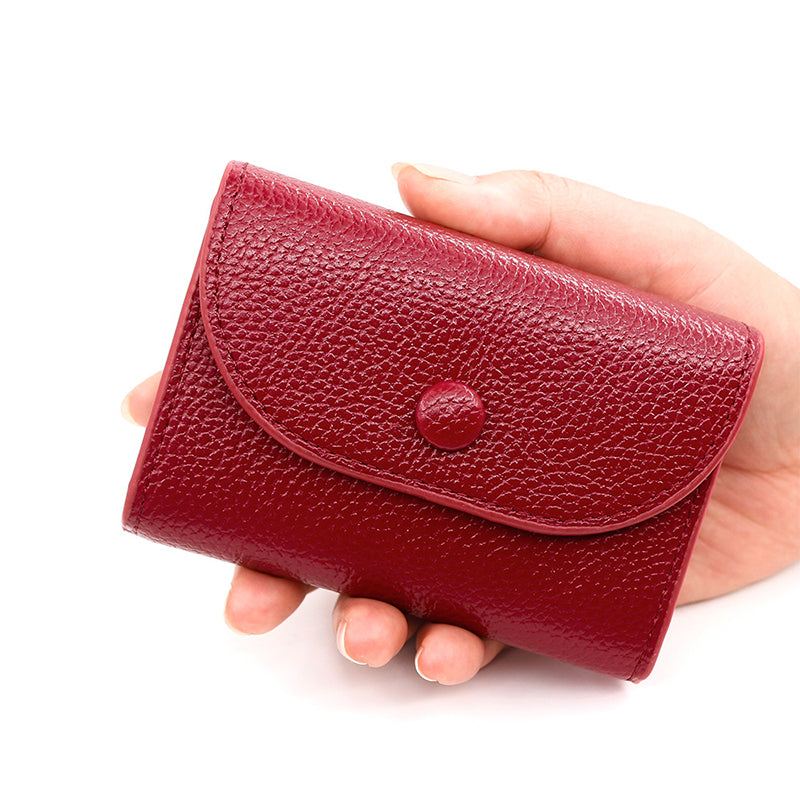 👝Modny krótki portfel ze skóry PU z wzorem liczi