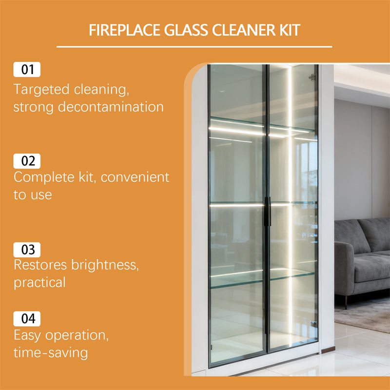 Fireplace Glass Cleaner Kit